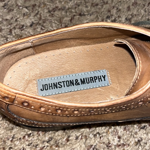 Men's Johnston Murphy Brown Wing Tip Shoes Size 8.5 M - Picture 12 of 14
